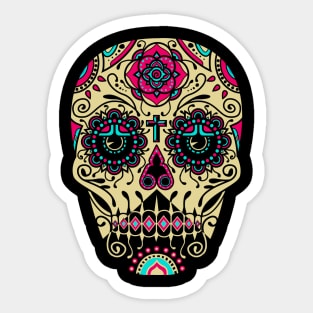 Day of the Dead Deco Skull 3 Sticker